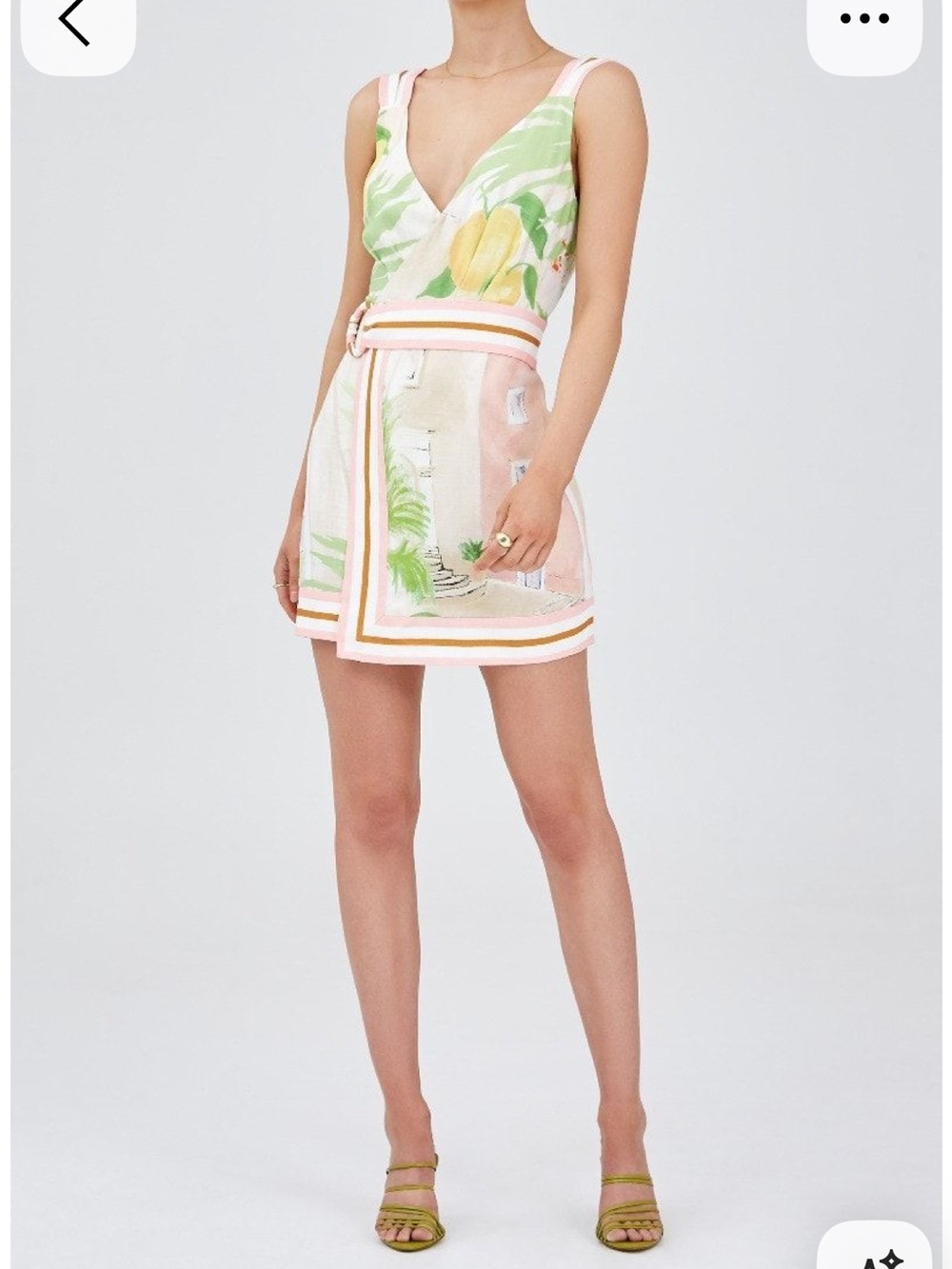 Tropical Print watercolor mini dress (farm rio or Alémais vibe)